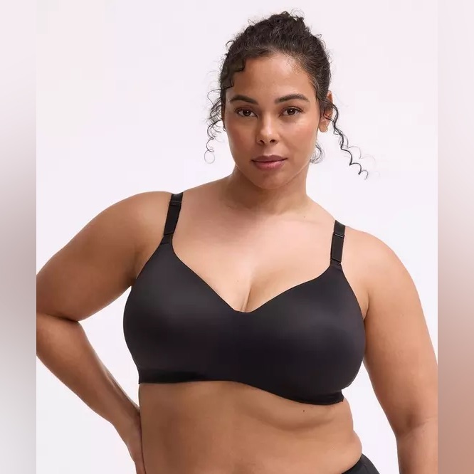 New Torrid Dream Wire Free Lightly Lined Bra Back Smoothing Black 40b
